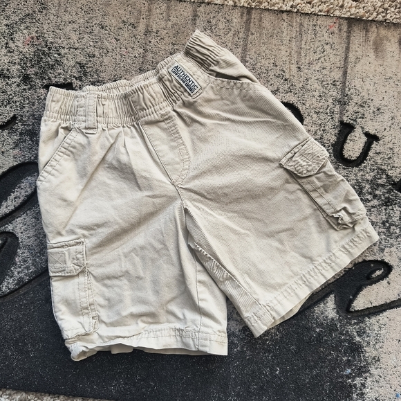 Babies R Us Toddler Boys Casual Cargo Khaki Shorts Size 3T Tan With Pockets - Picture 1 of 5